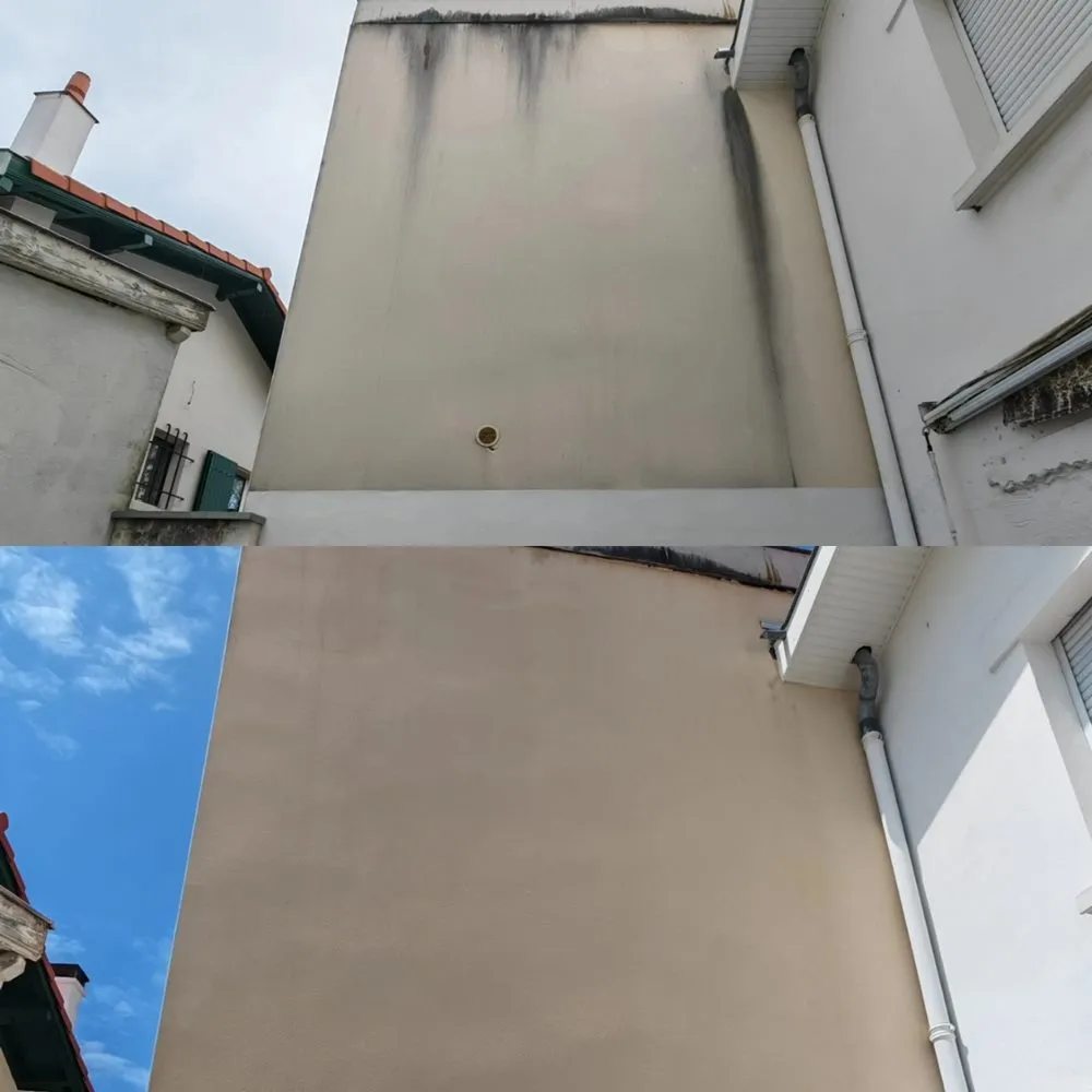 Facade propre apres nettoyage professionnel Bayonne