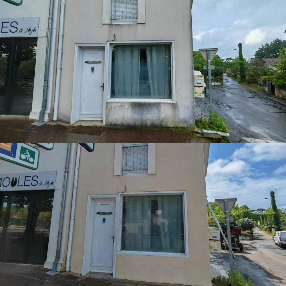 Facade restauree apres traitement hydrofuge Bayonne